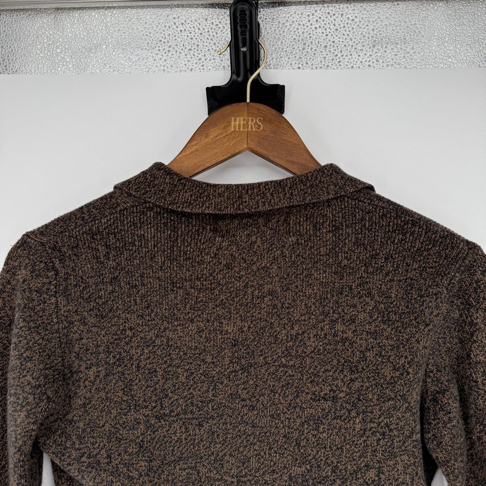 Vintage 90s Ralph Lauren Polo Sweater Sz M Cotton Brown Dark Academia Old Money - Picture 6 of 12